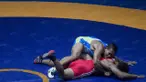 Pegulat Jawa Barat, Rudi Suandi, berhasil meraih emas kelas Greco Roman 75 kg pada PON XIX Jawa Barat di GOR Saparua, Bandung, Selasa (27/9/2016). (Bola.com/Vitalis Yogi Trisna)