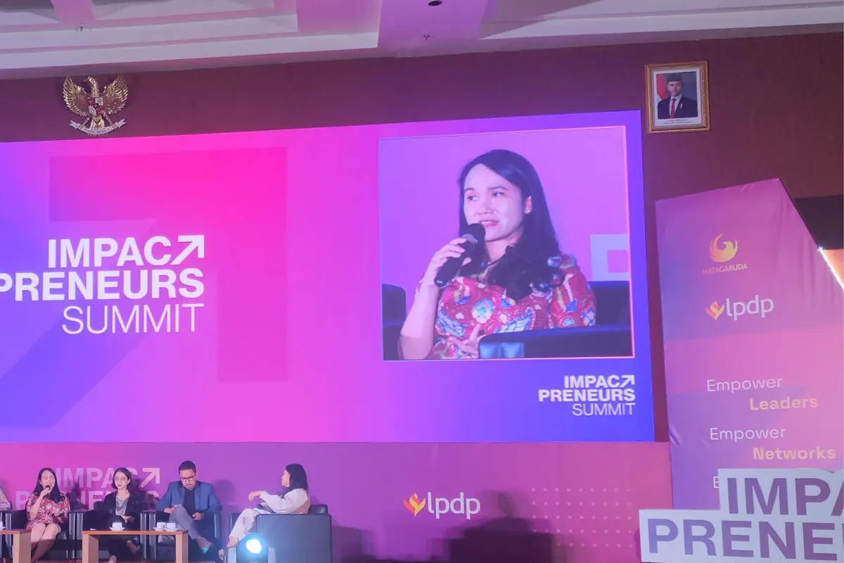 Acara ImpactPreneurs Summit 2025 digelar di Gedung Marie Muhammad, Jakarta pada Kamis (31/7/2025).