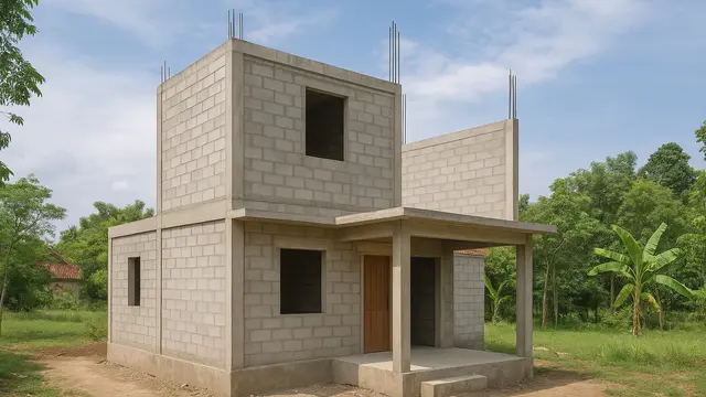 Rumah Budget Rp150 Juta 2 Lantai di Desa (Foto: ChatGPT)