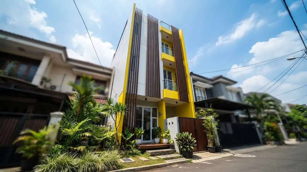 Trik Membuat Fasad Rumah Kecil Terlihat Tinggi