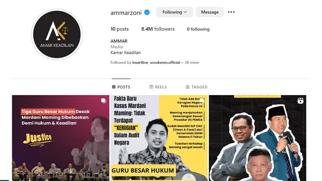 Akun IG Ammar Zoni
