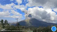 Gunung Lewotobi Laki-Laki Erupsi 1.200 Meter, Abu Tebal Menyeruak ke Utara
