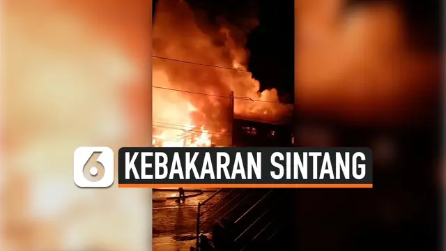 VIDEO: Kebakaran Pasar Inpres Sintang, 14 Ruko Terbakar