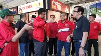 Sekjen PDI Perjuangan Hasto Kristiyanto bersama Wali Kota Medan Bobby Nasution dan Menkumham Yasonna Laoly (Istimewa)