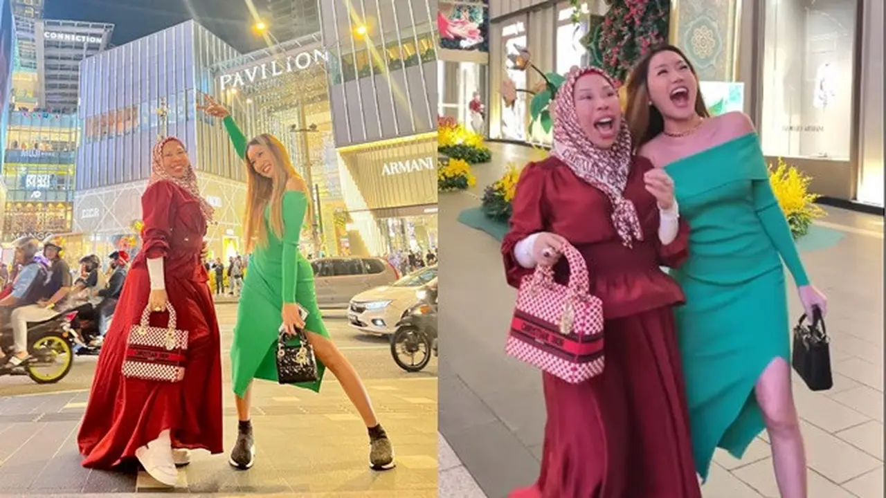 6 Potret Kocak Lucinta Luna saat Jumpa Dato Seri Vida di Malaysia, Bikin Heboh