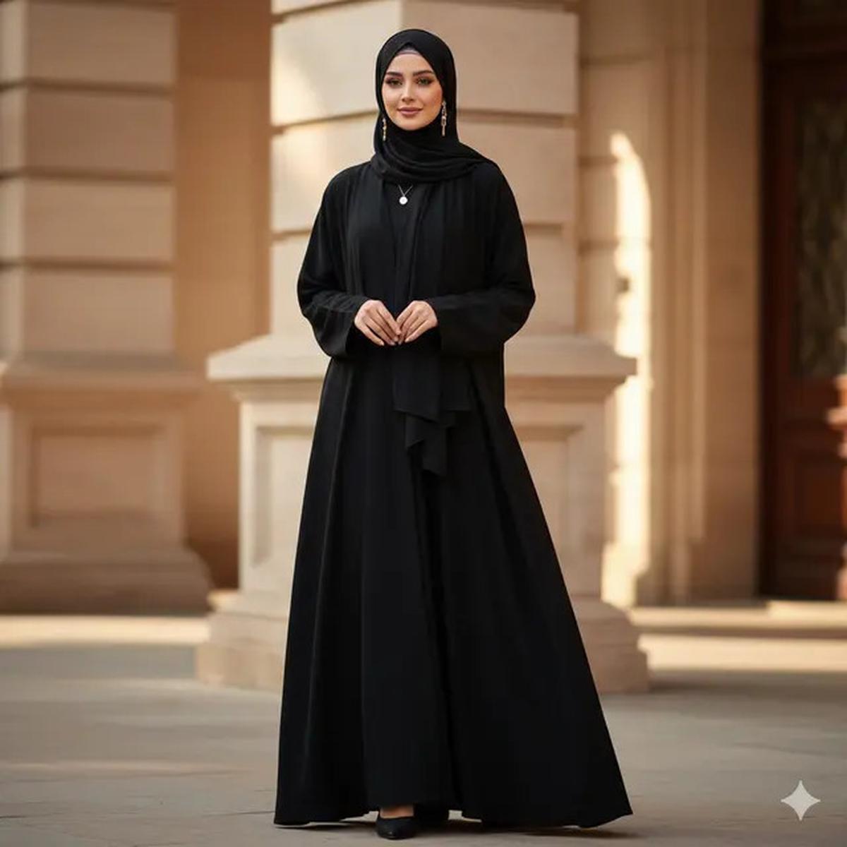 8 Model Gamis Abaya Hitam Terbaru, Fashion Simple yang Tampak Elegan
