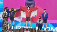 Lifter Indonesia Windy Cantika Juara di Kejuaraan Dunia Angkat Besi Junior 2021 (Ist)