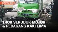 Truk Tabrak Sejumlah Motor dan Pedagang Kaki Lima di Depan Pasar Payaman Magelang