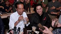 Calon petahana Jokowi saat berbicara soal kopi Riau di Dumai. (Istimewa)