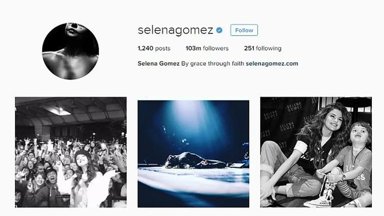 Berdasarkan data yang dirilis Instagram, penyanyi Selena Gomez merupakan selebriti dengan follower terbanyak