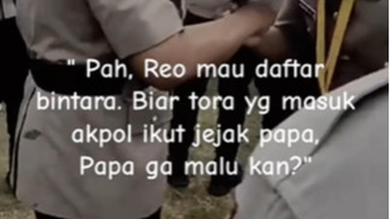 Diungkap sang pemilik akun, ada ungkapan haru yang dilontarkan Reo saat hendak mendaftar Bintara. Reo sempat meminta izin. kepada ayahnya.&nbsp;