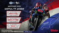 Link Live Streaming MotoGP 2021 Belanda di Vidio, Minggu 27 Juni. (Sumber : dok. vidio.com)