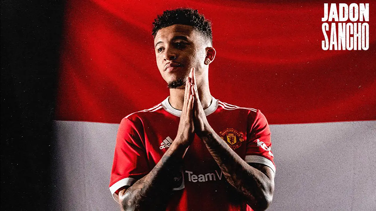 Foto: Jadon Sancho Resmi Berseragam Manchester United usai Ditebus Senilai 73 Juta Pond Sterling