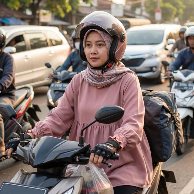 3. Blus Baby Doll Lengan Karet