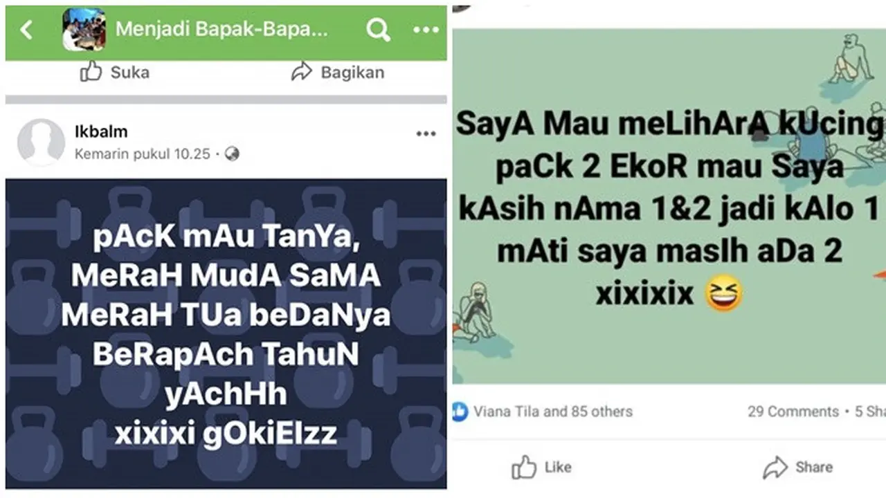 6 Tulisan Jokes Bapak-Bapak di Medsos Pakai Huruf Besar dan Kecil Ini Kocak