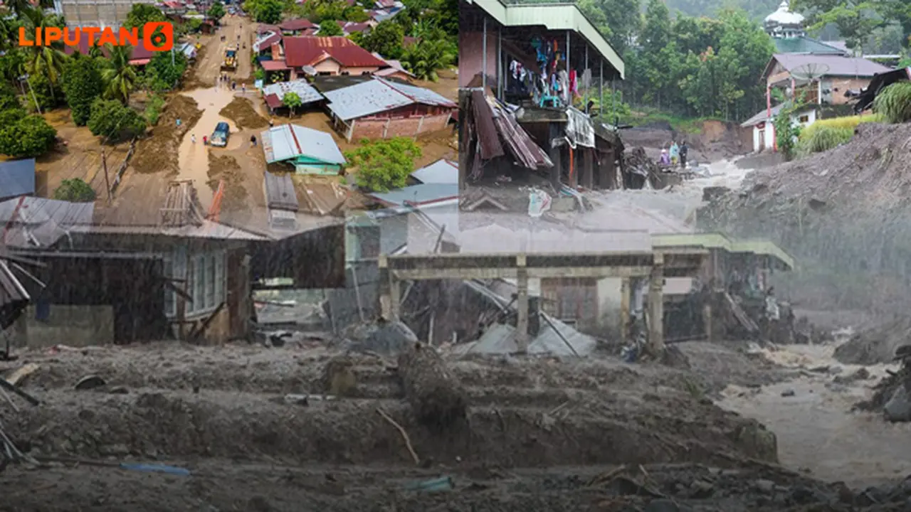 Banner Infografis Hilangnya 4 Kampung Usai Banjir dan Longsor Aceh.