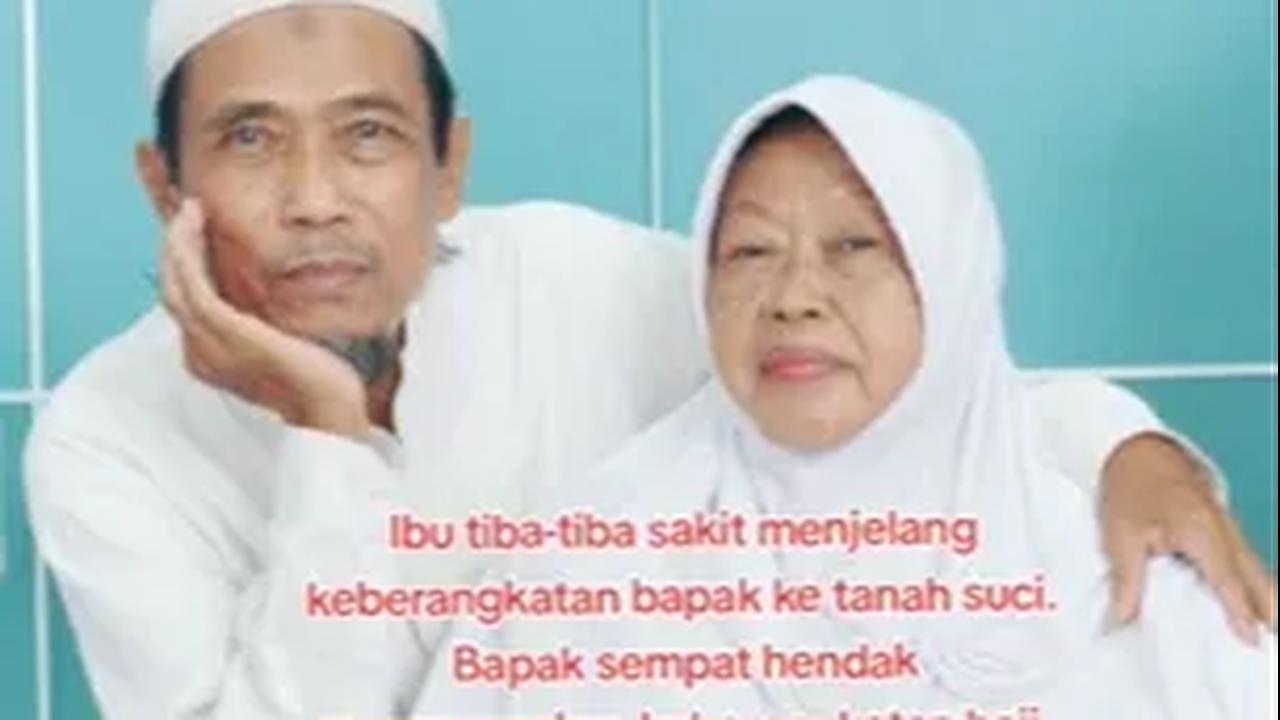 Mendiang sang istri tiba-tiba sakit saat suaminya akan berangkat haji. Awalnya sang suami berniat tak jadi berangkat haji. Namun sang istri memberikan dorongan untuk tetap menunaikan haji.