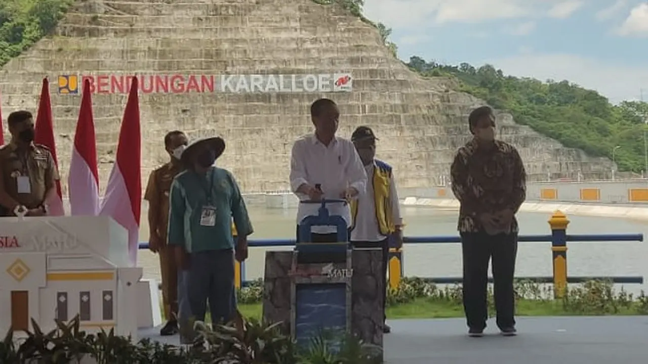 Jokowi Resmikan Bendungan Karalloe di Sulawesi Selatan