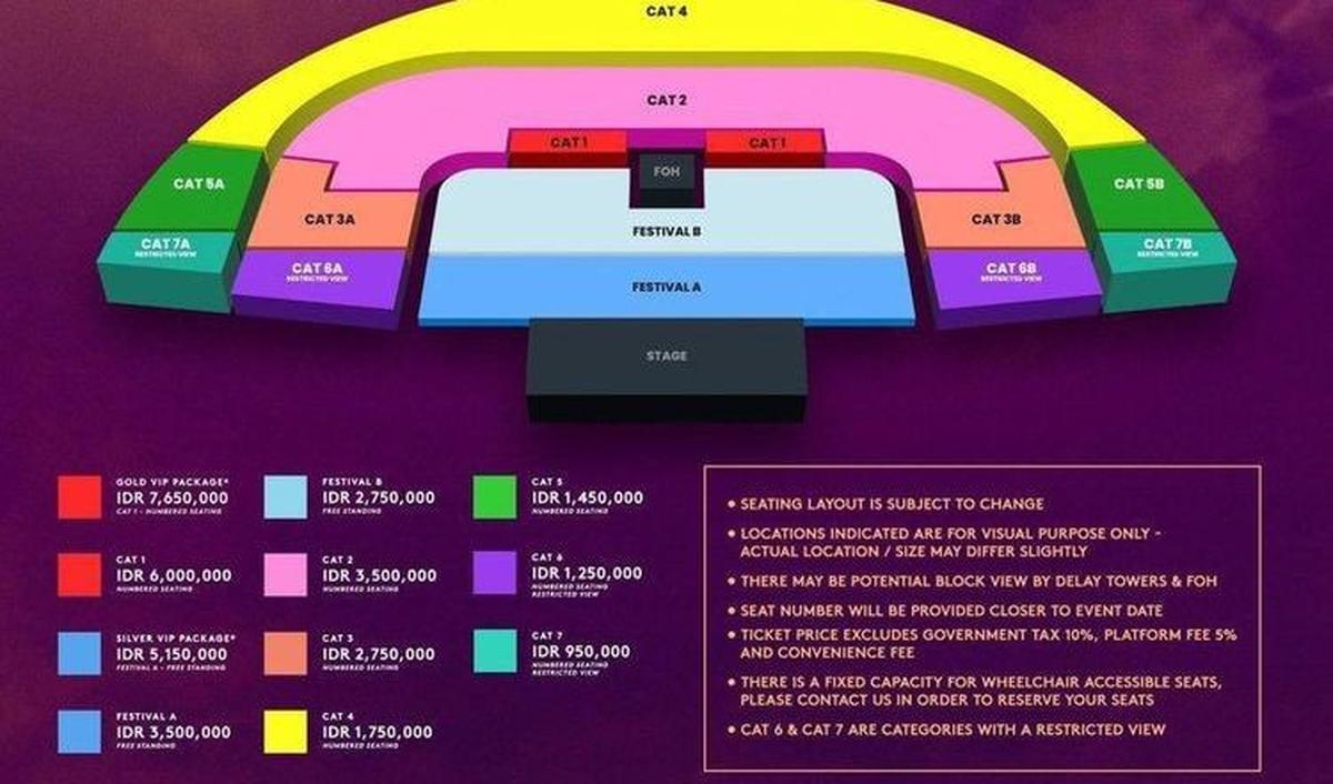 PK Entertainment telah mengumumkan informasi terbaru mengenai harga tiket dan kategori tiket melalui akun Instagram resmi mereka (@pkentertainment.id).