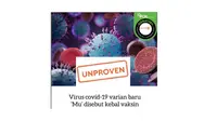 Cek Fakta: Belum Terbukti Varian Mu Kebal Vaksin Covid-19