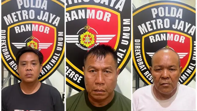 Pelaku komplotan tindakan pencurian dengan pemberatan (kiri-kanan), PP, MY dan A saat ditangkap oleh Subdit Ranmor Ditreskrimum Polda Metro Jaya, Kamis (11/12/2025) (Ditreskrimum Polda Metro Jaya)