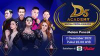 Saksikan Live Malam Puncak D’Academy 5 Social Media Awards di Indosiar dan Vidio. (Dok. Vidio)