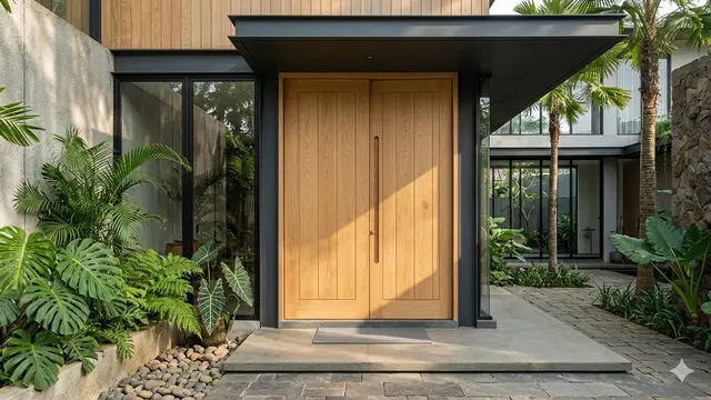 Desain Pintu Utama 2026 Tanpa Handle yang Cocok untuk Rumah Modern (Foto: Gemini AI)