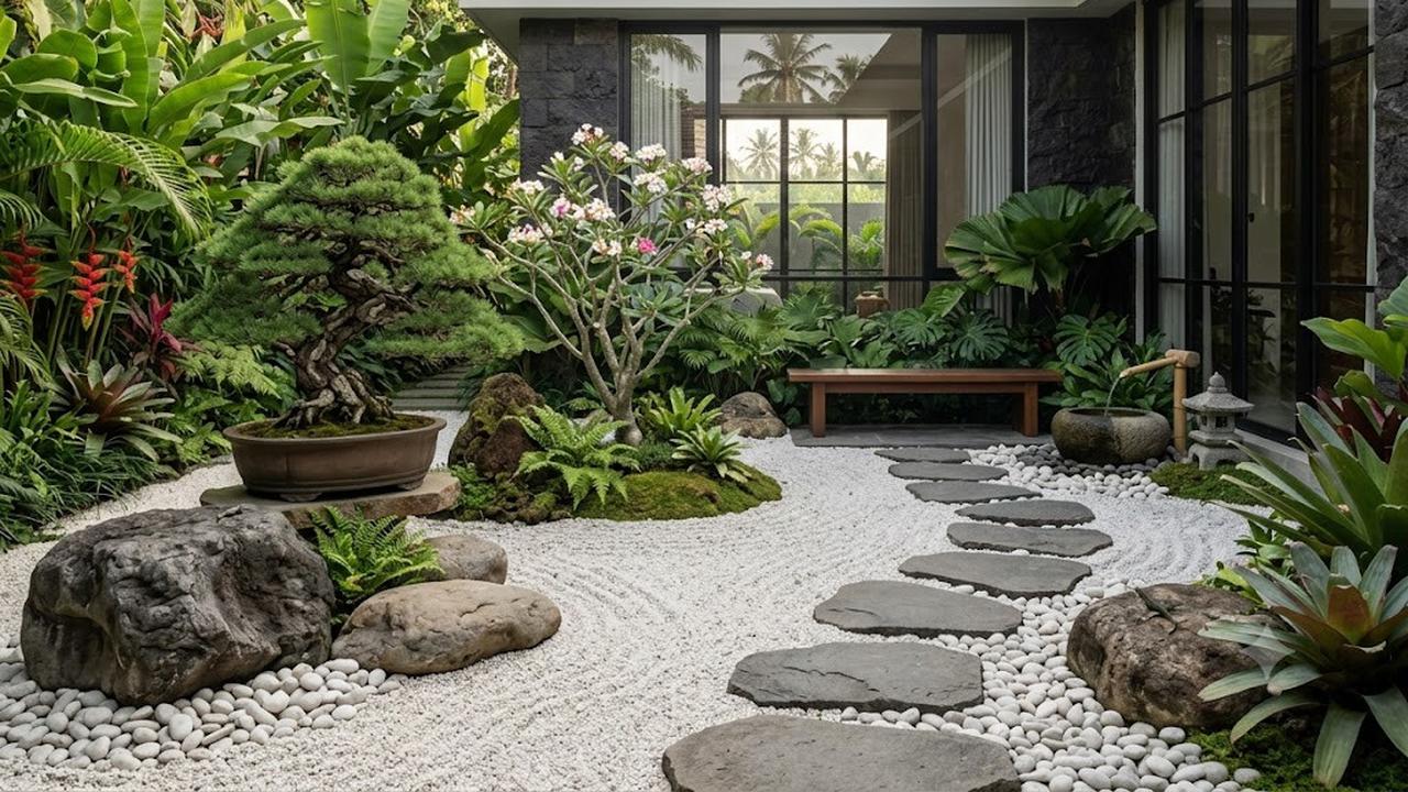 Taman Zen Ala Jepang yang Menenangkan