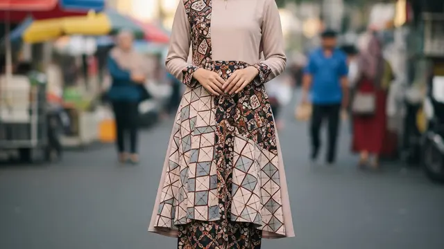 Gamis Batik Wollycrepe Syar’i Jatuh Elegan