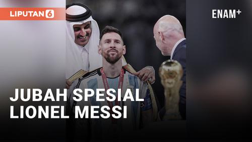 VIDEO: Bawa Argentina Juara Piala Dunia 2022 Qatar, Messi Dapat Jubah Spesial