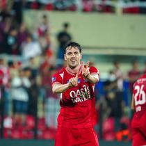 Penyerang anyar Persijap Jepara, Iker Guarrotxena, menyumbangkan satu gol saat timnya meraih kemenangan 2-0 atas PSM Makassar pada laga pekan ke-18 BRI Super League di Stadion Gelora Bumi Kartini, Jepara, 24 Januari 2026. (dok. Persijap Jepara)