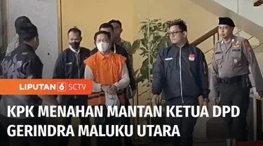 KPK menahan mantan Ketua DPD Partai Gerindra, Maluku Utara, Muhaimin Syarif. Syarif ditahan karena diduga menyuap Gubernur Maluku Utara nonaktif, Abdul Gani Kasuba senilai Rp7 miliar.