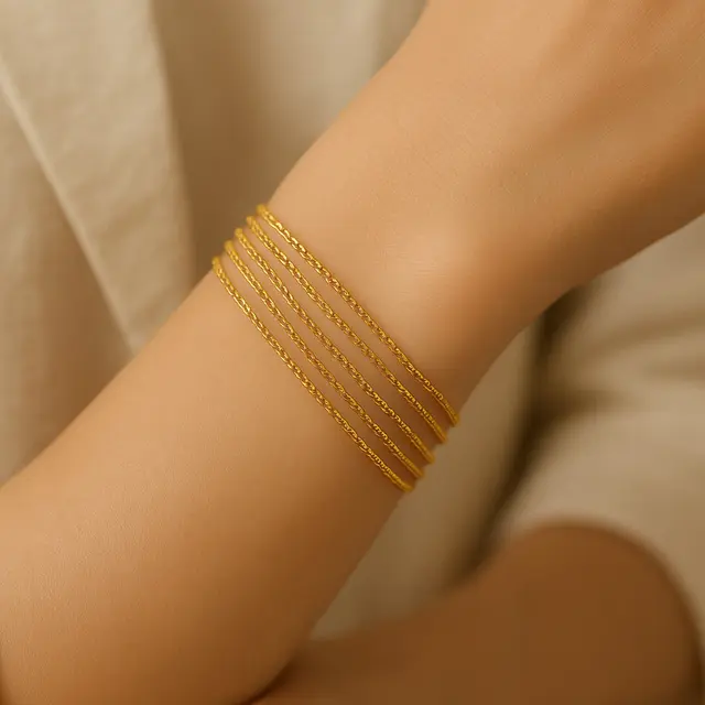 Model Gelang Emas 22K Murah dan Ringan untuk Pemakaian Harian