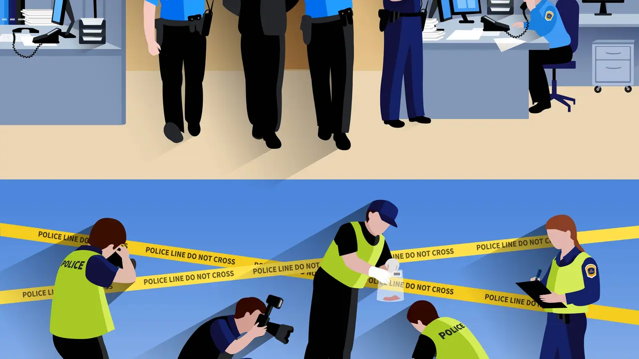 Ilustrasi penyelidikan di tempat kejadian perkara. (macrovector/Freepik)