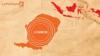Banner Ratusan Gempa Guncang Lombok. (Liputan6.com/Triyasni)