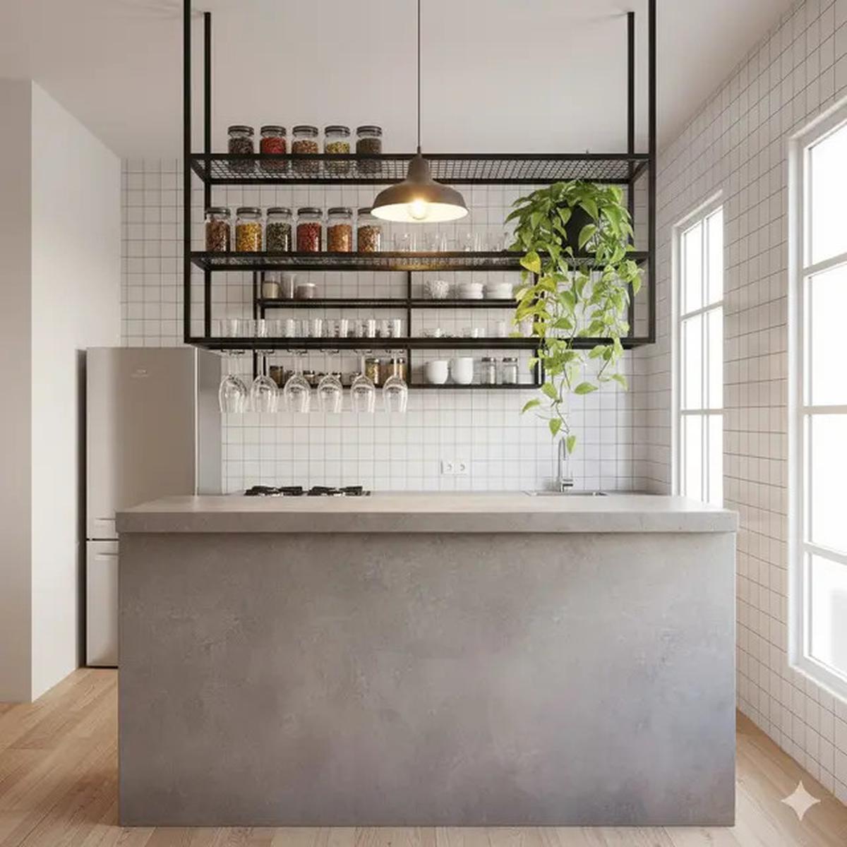 9 Model Dapur Kecil dengan Meja Bar, Solusi Hemat Ruang Tetap Estetik