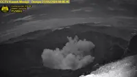 Visual Erupsi Gunung Dempo tanggal 27 Mei 2024 pukul 04.06 WIB (Dok.Badan Geologi).