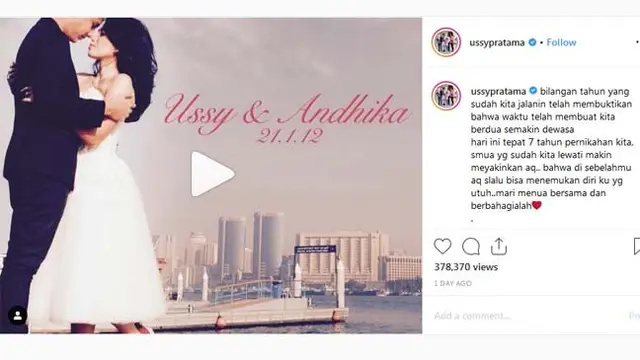 [Fimela] Ussy sulistiawaty dan Andhika Pratama