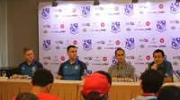 Tim pelatih Tranmere Rovers mengungkapkan rencana seleksi pemain muda di Indonesia dalam konferensi pers di Hotel JW Luwansa, Jakarta, Jumat (7/2/2020). (Istimewa)