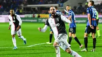 Selebrasi pemain Juventus Gonzalo Higuain saat melawan Atalanta (AFP)