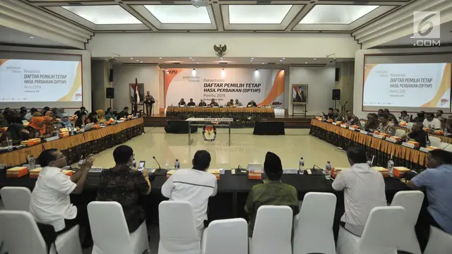 KPU Gelar Rapat Pleno Perbaikan DPT Pemilu 2019