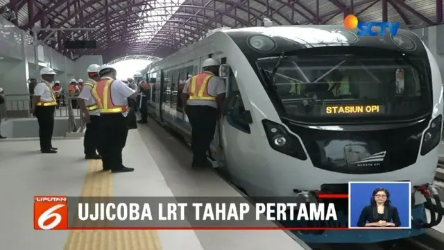 Uji coba pertama light rail transit (LRT) di Palembang berlangsung lancar. Itu artinya, LRT siap digunakan untuk kelancaran Asian Games pada Agustus mendatang.