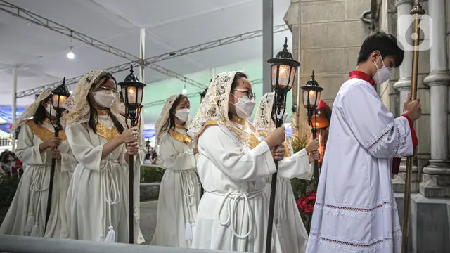 Pelaksanaan Misa Natal di Gereja Katedral Jakarta