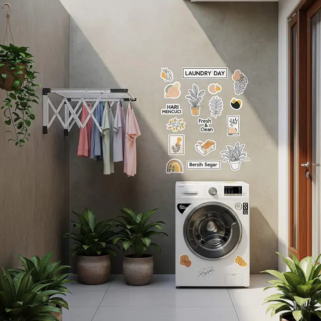 Ide Halaman Belakang Rumah Jadi Tempat Cuci dan Jemur Estetik