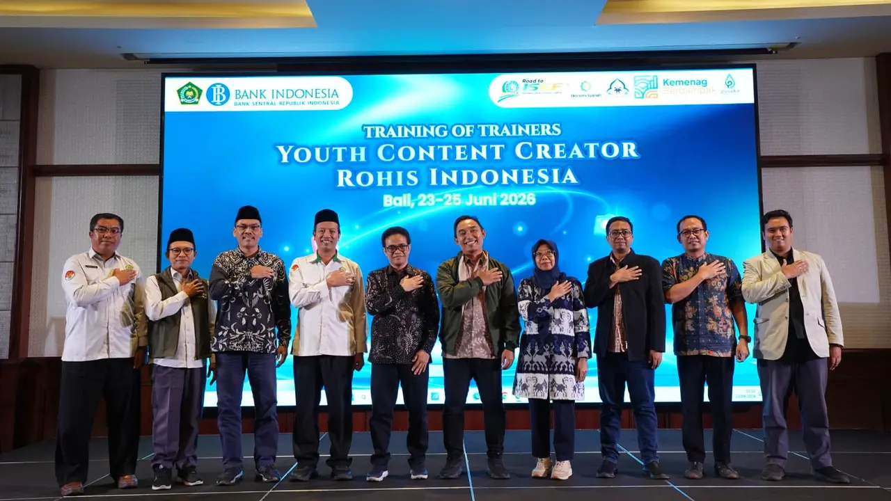 Kementerian Agama bekerja sama dengan Bank Indonesia menggelar kegiatan Training of Trainer (ToT) Youth Content Creator Rohis Indonesia yang digelar di Badung, Bali, 23–25 Juni 2026 (Istimewa)