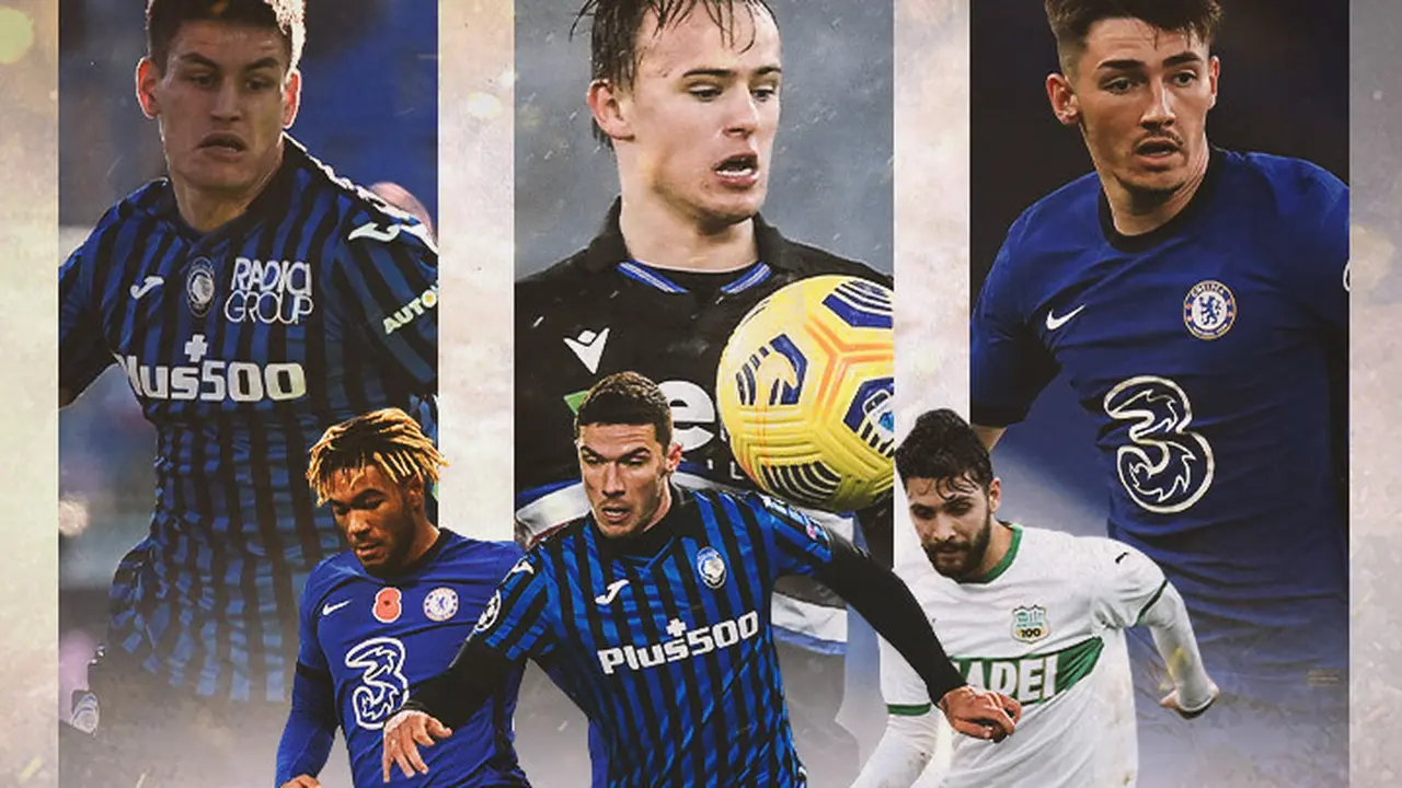 Ilustrasi - Reece James, Robin Gosens, Manuel Locatelli, Spinazzolla, Joakim Maehle, Mikkel Damsgaard, Billy Gilmour