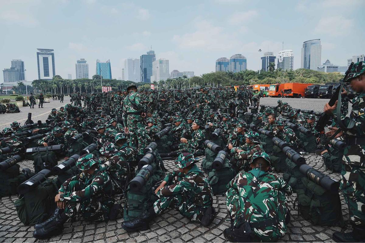 FOTO: Paska Demo Anarkis, TNI  Perketat Pengamanan Ibukota Jakarta