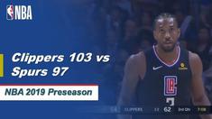 Berita Video Highlights NBA 2019-2020,LA Clippers Vs San Antonio Spurs 103-97
