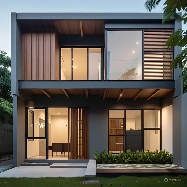 Desain Rumah Minimalis Type 45 dengan Void Area 