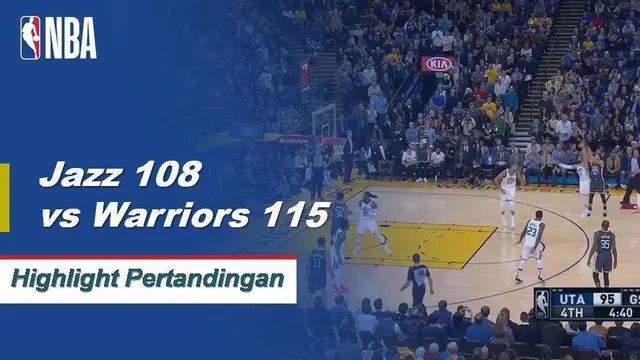 Cuplikan Pertandingan NBA : Utah Jazz 108 vs Golden State Warriors 115